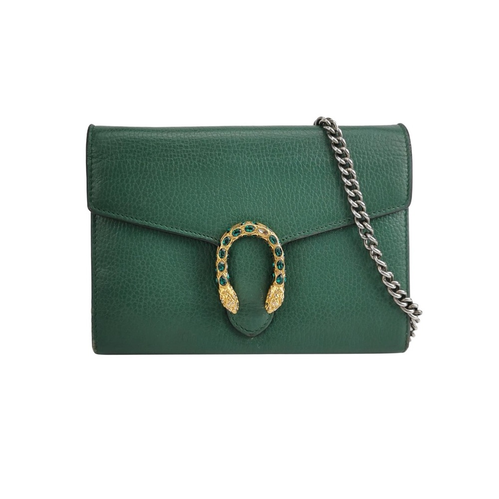 Gucci Green Crossbody Bag with Gold and Silver Accents - Picture 1 of 11
